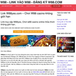 Link W88yes.com - Chơi W88 casino không giới hạn