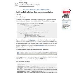 Quick and dirty linked data content negotiation