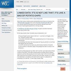 Linked data: it's is not like that; it's like a bag of potato ch