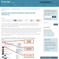 How to use LinkedIn Company Pages for B2B Marketing
