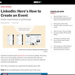 LinkedIn: Here’s How to Create an Event