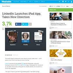 LinkedIn Launches iPad App, Takes New Direction