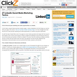 27 LinkedIn Social Media Marketing Tactics