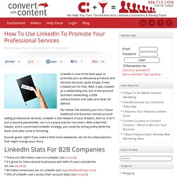 How To Use LinkedIn To Promote Your Professional Services