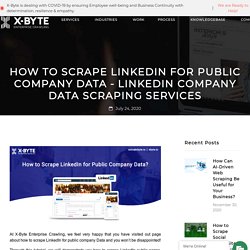 LinkedIn Company Data Scraping Services