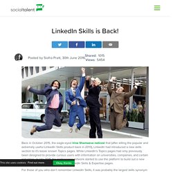 LinkedIn Skills is Back!