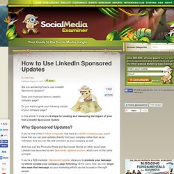 How to Use LinkedIn Sponsored Updates