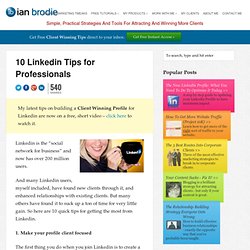 10 Linkedin Tips for Professionals