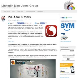 iPad – 5 Apps for Working : LIMUG
