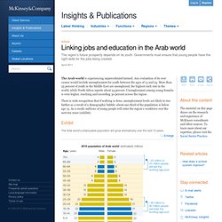 Linking jobs and education in the Arab world - McKinsey Quarterly - Public Sector - Education