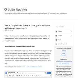 New in Google Slides: linking in Docs, guides and rulers, and improved commenting