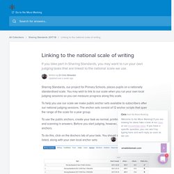 Linking to the national scale of writing