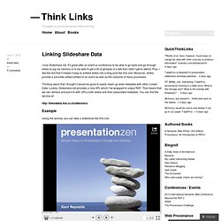 Linking Slideshare Data « Think Links
