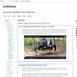 DARPA's Legged Squad Support System (LS3)