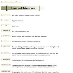 Links and References