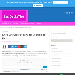 #Partage liens-Links List. Créer et partager une liste de liens