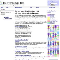 Links to other Online Technology Tips - 180 Technology Tips #180