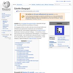 Linotte (langage)