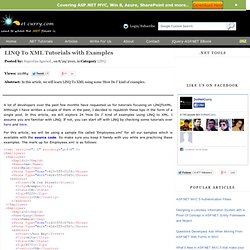 LINQ To XML Tutorials with Examples