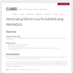 How to set up SSH on Linux for AuthAnvil using PAM RADIUS