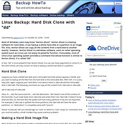 Linux Backup: Hard Disk Clone with "dd"