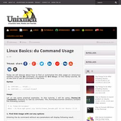Linux Basics: du Command Usage