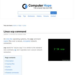 Linux scp command help and examples