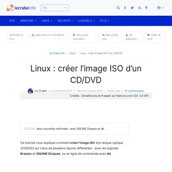 Linux : créer l’image ISO d’un CD/DVD