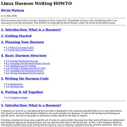 Linux Daemon Writing HOWTO