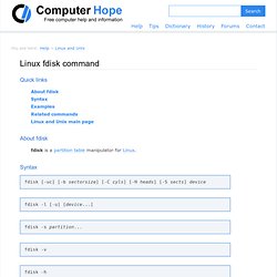 Linux fdisk command and examples