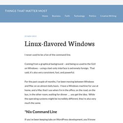 Linux-flavored Windows