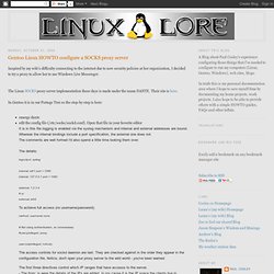 Gentoo Linux HOWTO configure a SOCKS proxy server