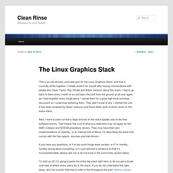 The Linux Graphics Stack