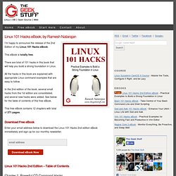 Linux 101 Hacks eBook, by Ramesh Natarajan