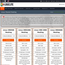 Linux Web Hosting - Linux Shared and Cloud Hosting Plans at Logelite