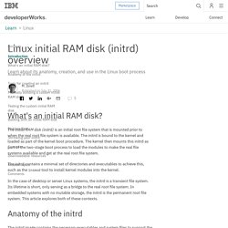 Linux initial RAM disk (initrd) overview