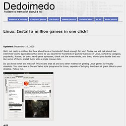 Linux: Install a million games in one click!