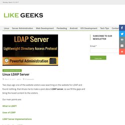 Linux LDAP Server - Like Geeks