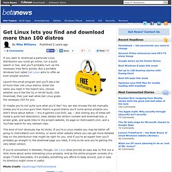 Get Linux lets you find and download more than 100 distros