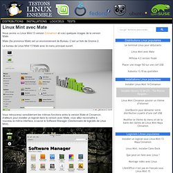 Linux Mint avec Mate