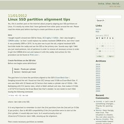 Linux SSD partition alignment tips