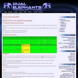 Linux on the Portege M200 « Dual Elephants
