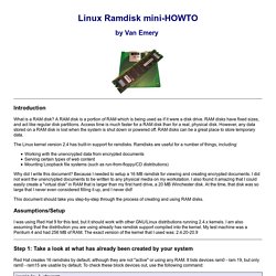 Linux Ramdisk mini-HOWTO