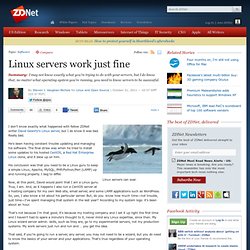 Linux servers work just fine