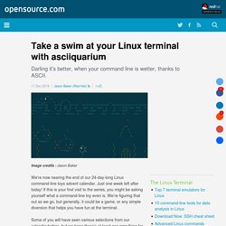 Take a swim at your Linux terminal with asciiquarium