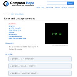 Linux and UNIX cp command help and examples