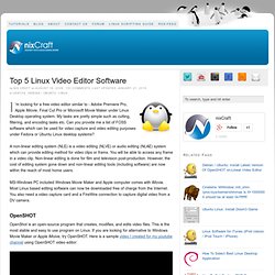 Top 5 Linux Video Editor Software