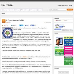 Linux and Open source 6 Open Source CMDB