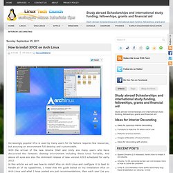 How to install XFCE on Arch Linux