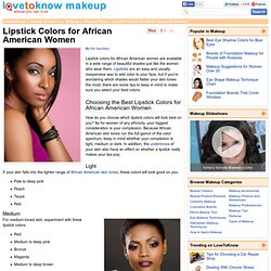 Lipstick Colors for African American Women